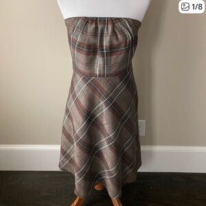 Banana Republic Plaid Strapless Dress